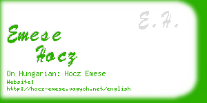 emese hocz business card